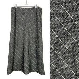Vintage Women’s Skirt A Line Wool Blend Winter Plaid Maxi Dark Academia